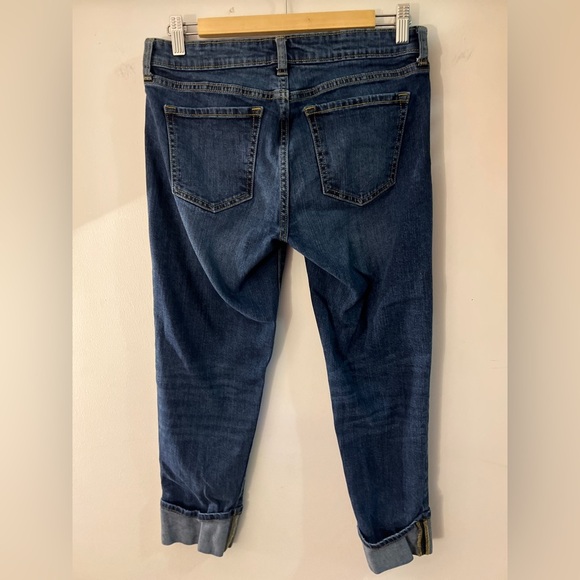 Gap Women's Dark Blue Jeans straight cuff 4/27R - Picture 4 of 5